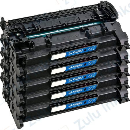 Set of 5 Compatible HP 89A Laser Toner Cartridge (CF289A)