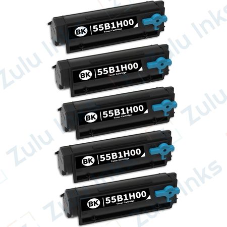 Set of 5 Compatible Lexmark 55B1H00 High Yield Laser Toner Cartridge