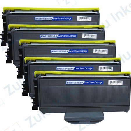 5 Pack Compatible Brother TN360 Toner