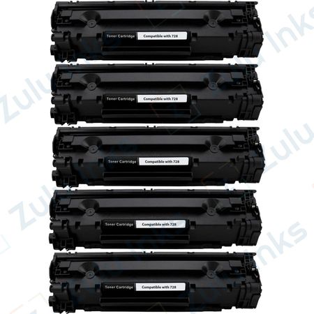 5 Pack Compatible Canon 128 Black Toner Cartridges (3500B001AA)