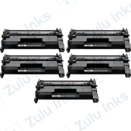 5 Pack Compatible HP 58X Black High-Yield Toner Cartridge (CF258X)