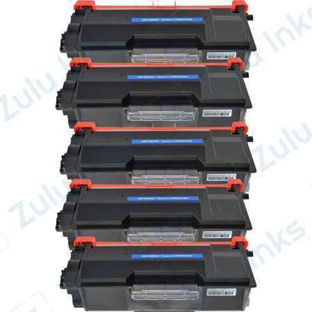 5 Pack Brother Compatible TN850 Black High-Yield Toner Cartridge (Replaces TN820)