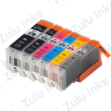 Set of 6 Compatible Canon PGI-270XL & CLI-271XL High Yield Ink Cartridges