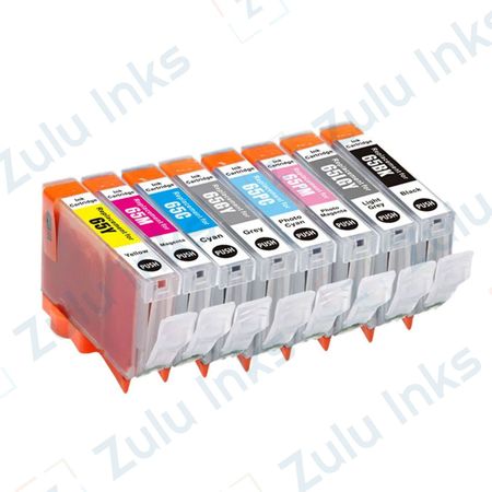 Set of 8 Compatible Canon CLI-65 Ink Cartridges