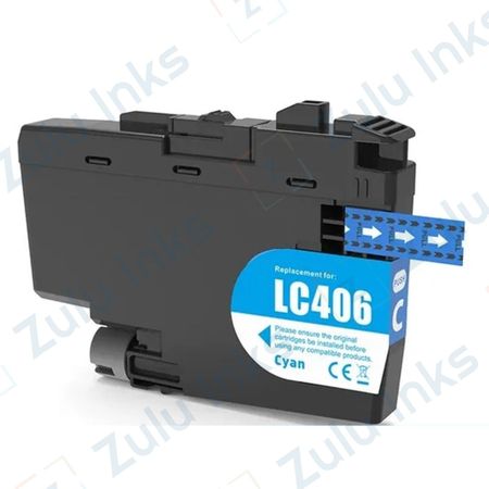 Compatible Brother LC406 XL Cyan High Yield Ink Cartridge