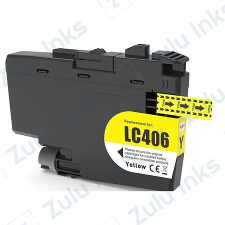 Compatible Brother LC406 XL Yellow High Yield Ink Cartridge