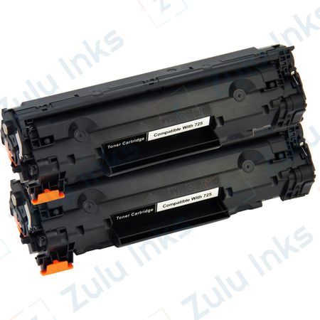 Set of 2 Compatible Canon 125 Black Toner Cartridges (3484B001AA)