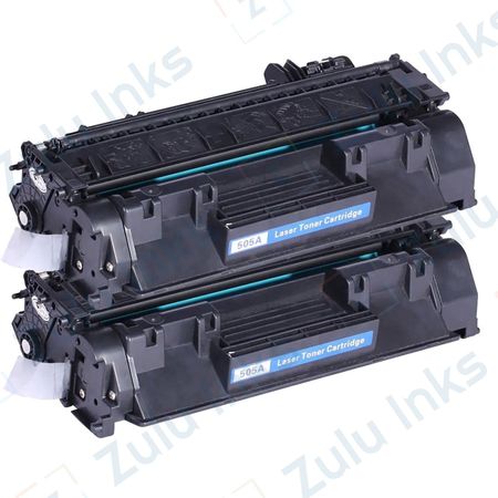 2 x HP Compatible 05A Black LaserJet Toner Cartridges (CE505A)